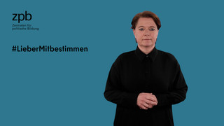 Eine Gebärdensprachdolmetscherin