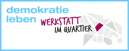 Logo "Werkstatt im Quartier"  - Link auf: Demokratiewerkstätten im Quartier