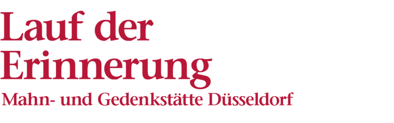 Bildliche Darstellung der Überschrift: Lauf der Erinnerung, Mahn- und Gedenkstätte Düsseldorf