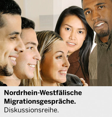 Bild mit Gruppe Jugendlicher (Logo der Diskussionsreihe)